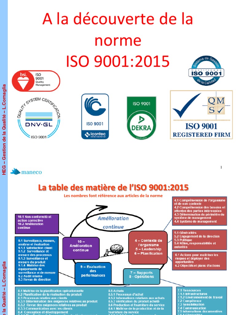 Audit interne et ISO 9001:2015 | PDF | Système de management de la ...