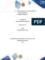 PDF Unidad 2 Fase 4 Planificacion de La Gestion Ambiental Aportes Individua DL