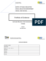 Portfolio of Evidence: Ministry of Public Education Technical Education Department Technical High School