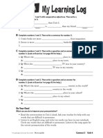 Connect2 Level3 Unit4 Learning Log Photocopiable Worksheet PDF