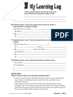Connect2 Level3 Unit5 Learning Log Photocopiable Worksheet PDF