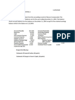 Prepare The Following: Statement of Financial Position (40 Points) Statement of Changes in Owner's Equity (10 Points)