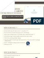 Run Django With Python 3.7 or Above: Use SQL Default Database