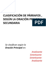 OTRA CLASIFICACIÓN DE PÁRRAFOS