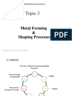 Topic 3: Metal Forming & Shaping Processes