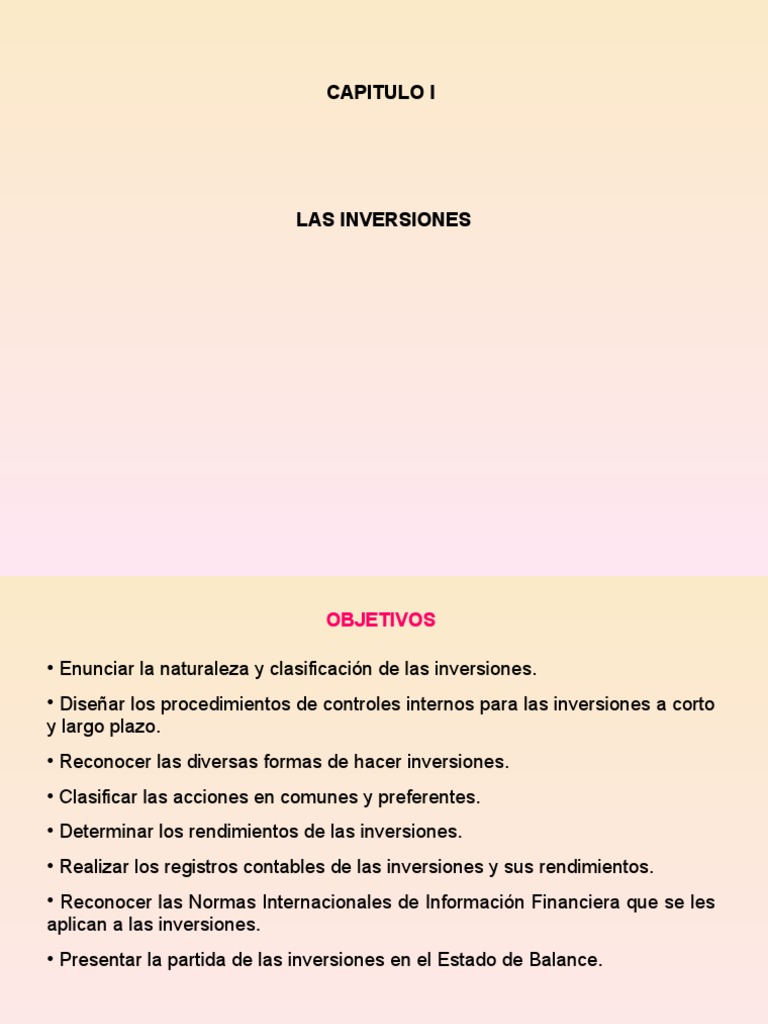 Clasificación y Tipos de Inversiones | PDF | Compartir (Finanzas ...