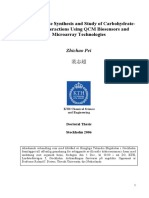 Carbohydrate Synthesis and Study of Carbohydrate-Lectin Interactions Using QCM Biosensors and Microarray Technologies