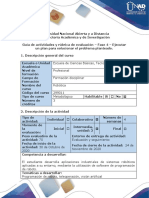 Guía de Actividades y Rúbrica de Evaluación Fase 4 Ejecutar Un Plan para Solucionar El Problema Planteado PDF