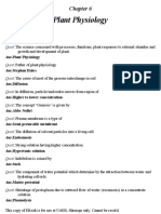 Plant Physiology Question Bank