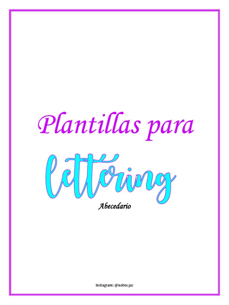 Abecedario lettering: 6 plantillas para inspirarte