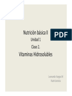 Nutrición básica II clase 2 vitaminas hidrosolubles