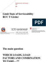 Limit State of Serviceability RCC T Girder: Bridge Branch
