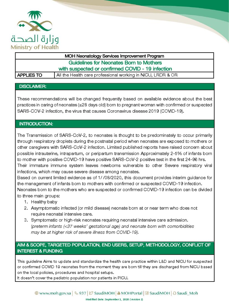 Saudi Guideline For Neonatennnnnnn | PDF | Neonatal Intensive Care Unit ...