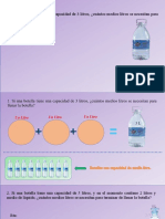 Cálculos de capacidad de botellas en medios litros