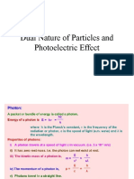 Dual Nature of Particles and Photoelectric Effect