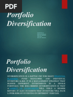 Portfolio Diversification: Presented By:-Mudassar Husain Roll No. 19mbak23 Asim Abid Roll No. 19mbak61