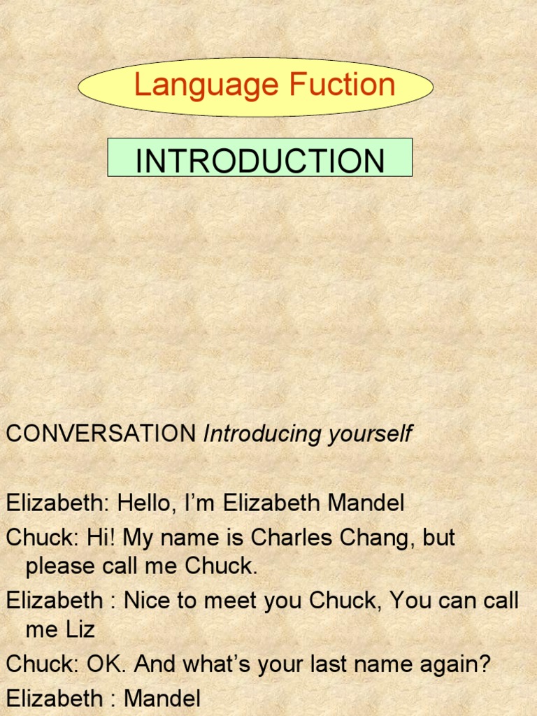 Self-Introduction Conversation Guide | PDF