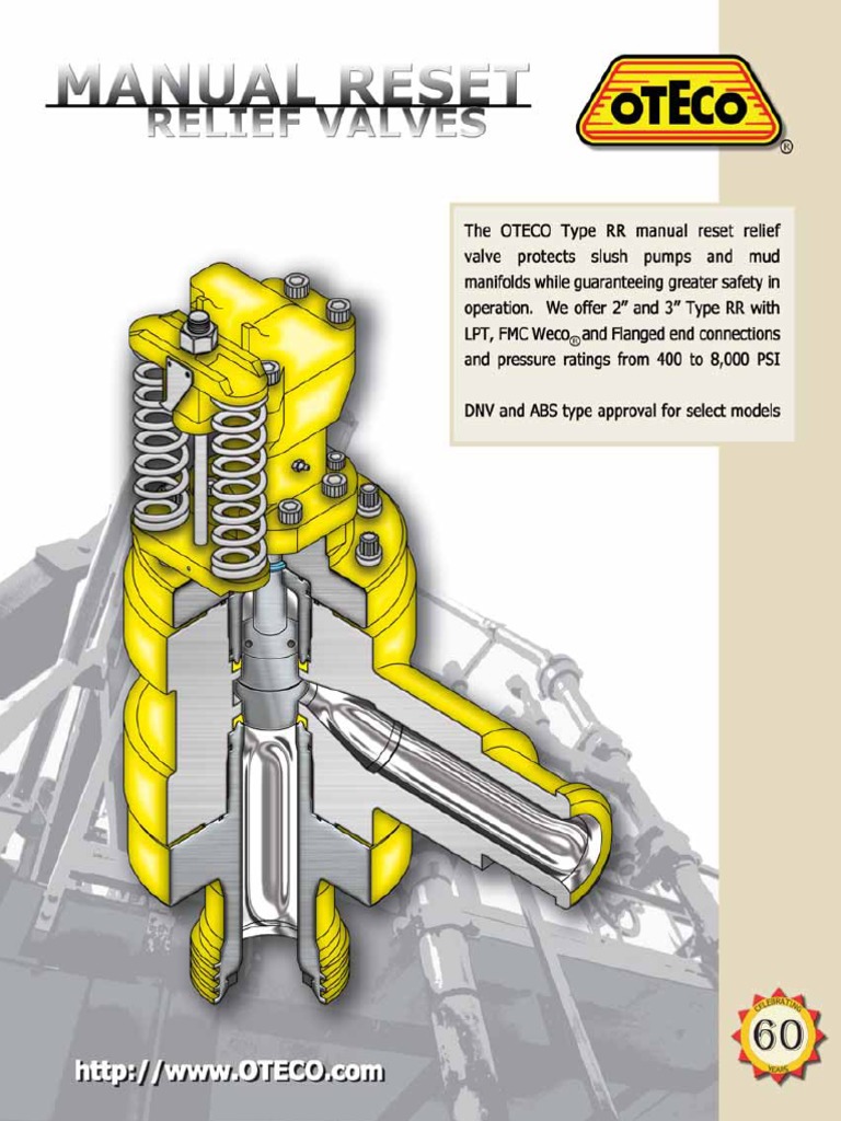 OTECO Manual Reset Relief Valve Catalog PDF PDF