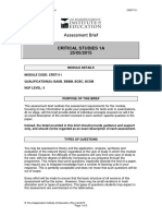 Critical Studies 1A 25/05/2015: Assessment Brief