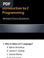 Introduction To C Programming: Multiple Choice Questions