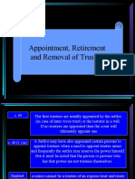 Appointment, Retirement and Removal of Trustees
