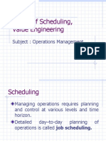 Basics of Scheduling and Value Engineering