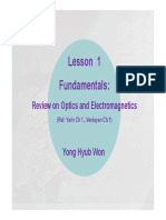 Lesson 1 Fundamentals:: Review On Optics and Electromagnetics