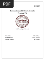 CO 405 Information and Network Security Practical File