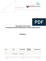 Development Standard Specification For Street Lighting Works