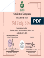 Sul Fadly, S.Ked: Certificate of Completion