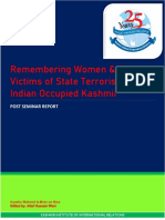 Nov 25 Post Seminar Report, Remembering Women and Girl Victims of State Terrorism of Indian Occupied Kashmir