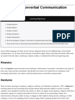 Types of Nonverbal Communication PDF