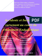 Cours OCE - 4ème - Accidents Et Incidents Survenant Au Cours Du Traitement Endodontique