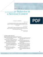 Consumer Behavior in A Services Context