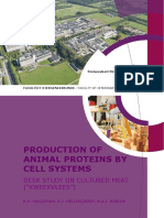 Production of Animal Proteins by Cell Systems: Desk Study On Cultured Meat ("Kweekvlees")