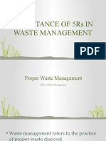 IMPORTANCE OF 5Rs IN WASTE MANAGEMENT