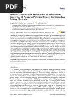 Polymers: Ffect of Conductive Carbon Black On Mechanical