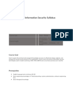 Information Security Syllabus - Last - Version (3hours Lecture Length)