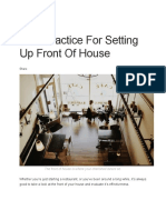Best Practice For Setting Up Front of House