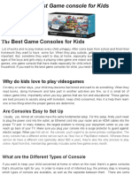 The Best Game Consoles For Kids