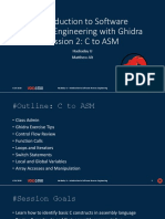 Introduction To Software Reverse Engineering With Ghidra Session 2: C To ASM