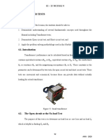 Transformer Tests Objectives: Ee - 19 Module 4