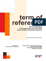 Term of Reference Kursus Kebijakan Penanggulangan Hiv Dan Aids Dalam Sistem Kesehatan Nasional PDF