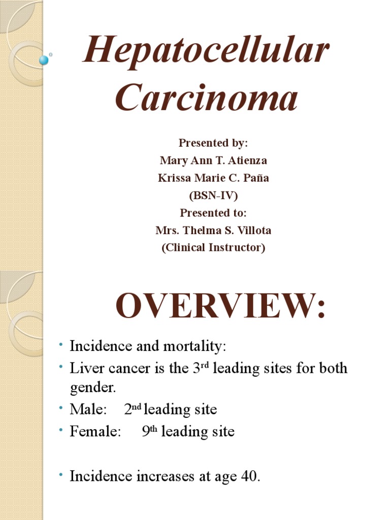 Hepatocellular Carcinoma Overview | PDF | Hepatitis | Liver