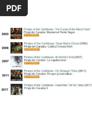 Seria Piratii Din Caraibe