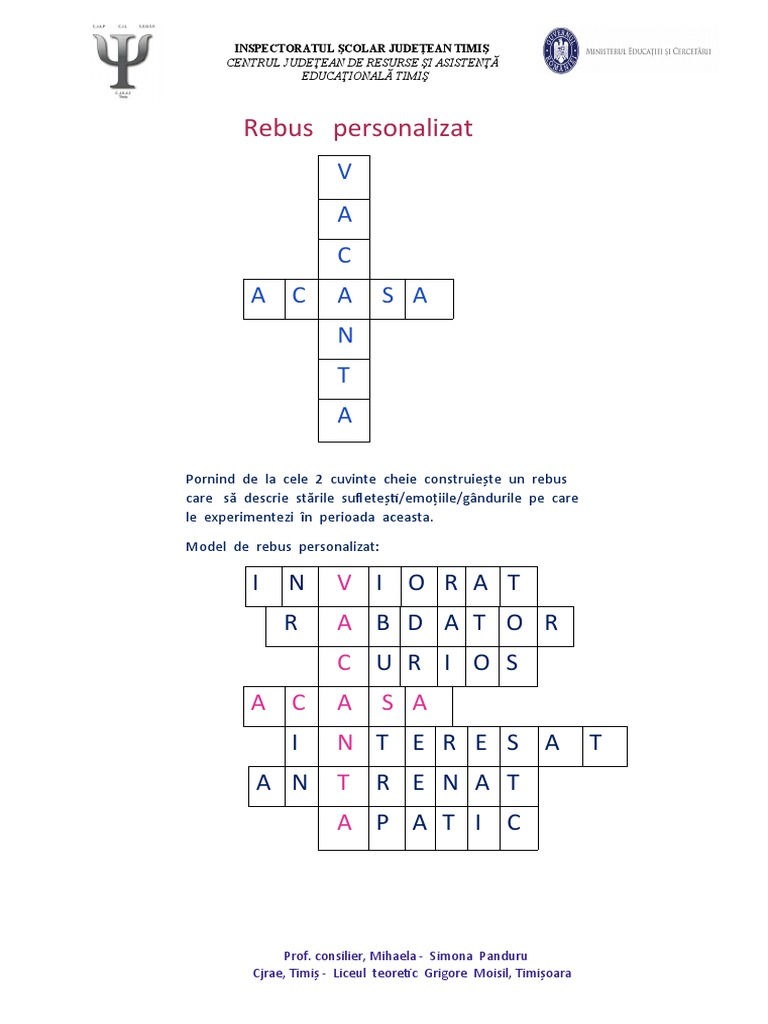 Rebus Personalizat | PDF