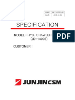 Specification: Model: Hyd. Crawler Drill (JD-1400E) Customer