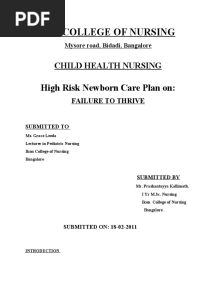 Failure To Thrive.