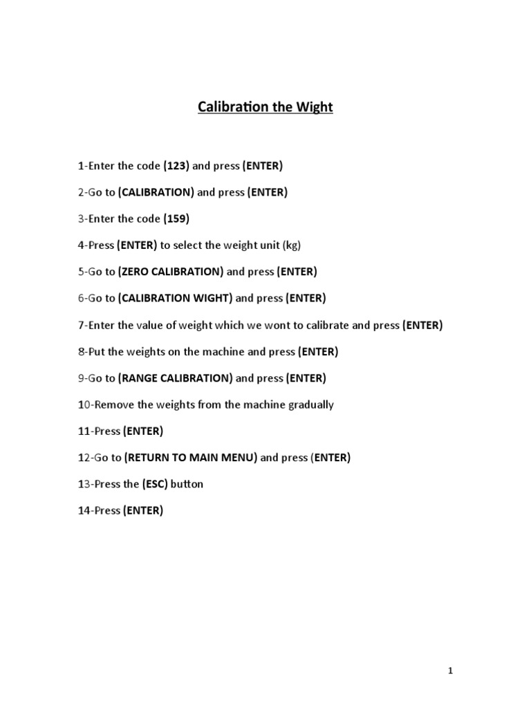 Calibration and Speed Settings Guide | PDF
