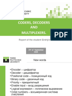 Coders, Decoders AND Multiplexers.: Report of The Student Enkhjin B
